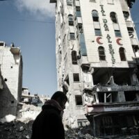 A normal day of war, Aleppo.