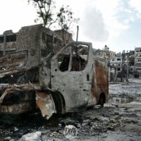 A normal day of war, Aleppo.
